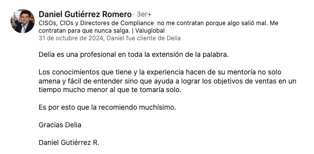 Testimonio de una persona que trabajó con Delia Malta